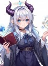 The Daughter of the Demon King studies magic restlessly!